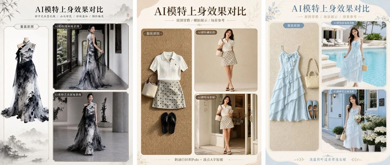 AI模特图总翻车？那是你没找对“人”和“场”